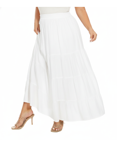 White Gypsy Elastic Waist Renaissance Maxi Flowy Long Tiered Plus Size Skirt 3XS30013694_0_image_IJUST_WORKING
