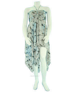 Hippie Tie Dye Uneven Hem Sun Dress M L XL