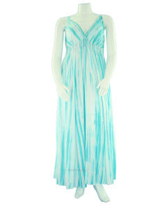Tie Dye Stripe Maxi Sun Long Dress 1X
