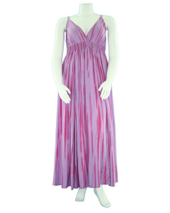 Tie Dye Stripe Maxi Sun Long Dress 1X